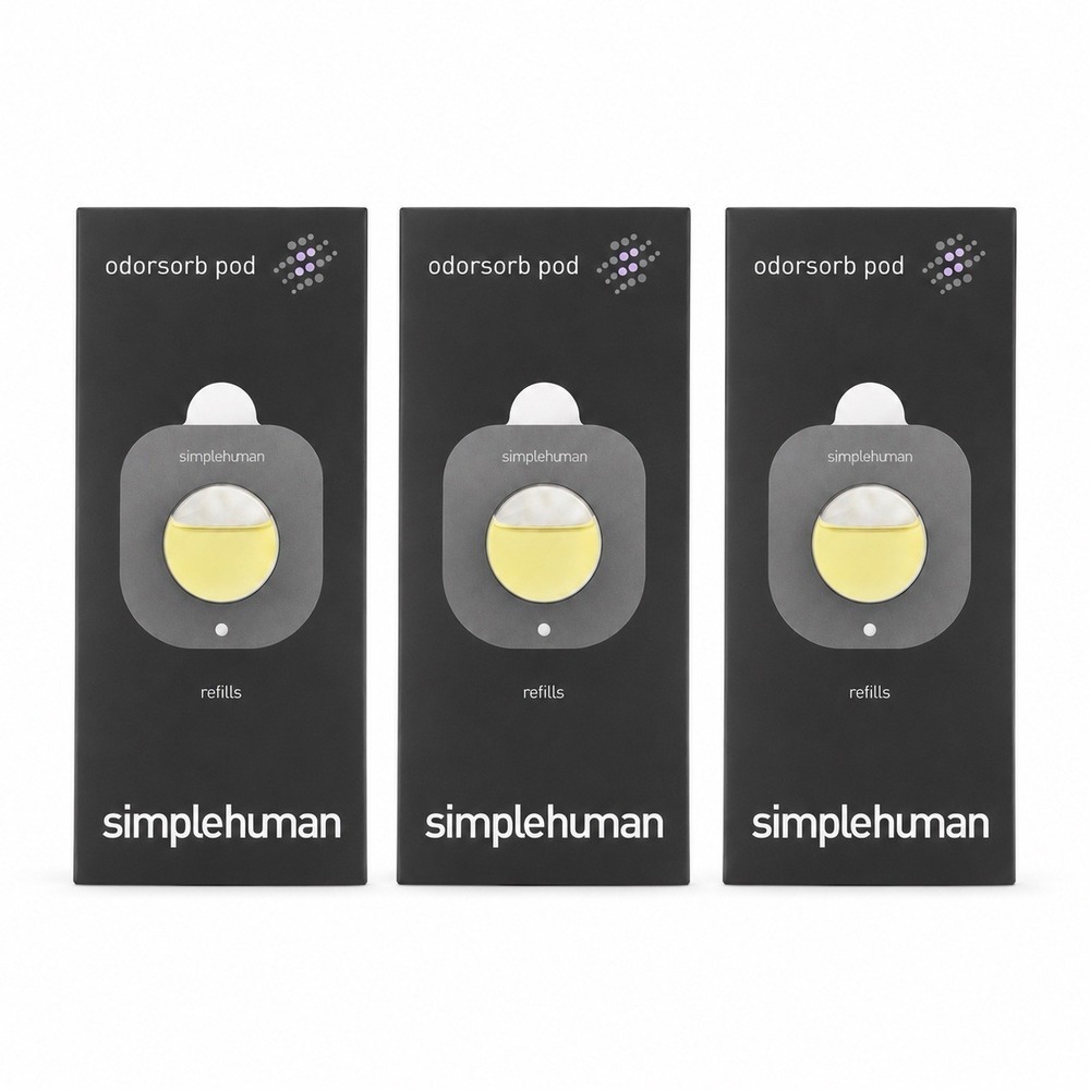 3 Simplehuman Odorsorb Pod Refill 4-Packs Trash Can Odor Eliminator Plant-base